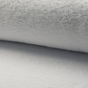 Tela de rizo de algodón o toalla color blanco