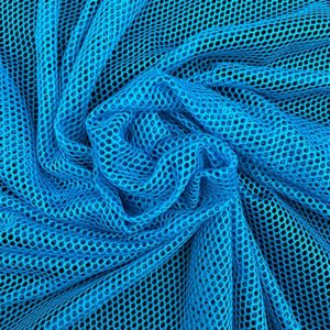 Tela de forro de malla de bañador o conocido como mesh color azul