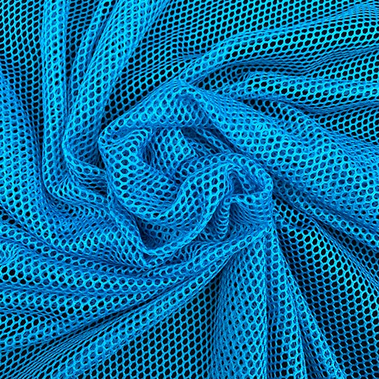 Tela de forro de malla de bañador o conocido como mesh color azul