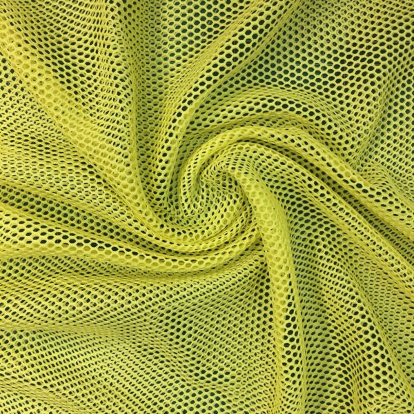 Tela de forro de malla de bañador o conocido como mesh color amarillo