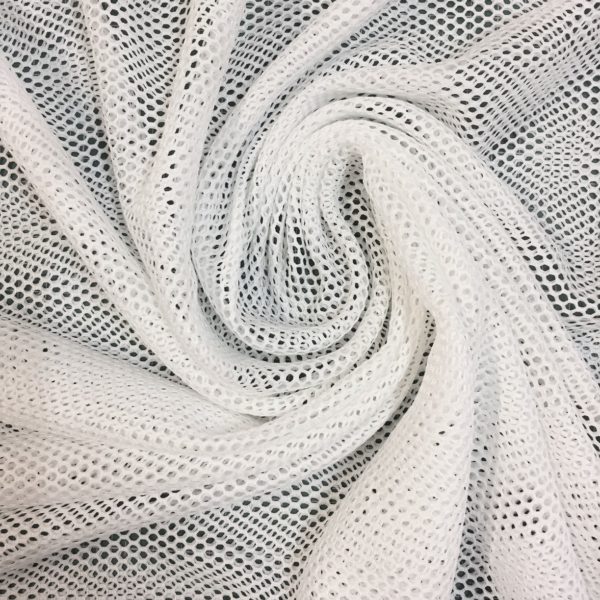 Tela de forro de malla de bañador o conocido como mesh color blanco