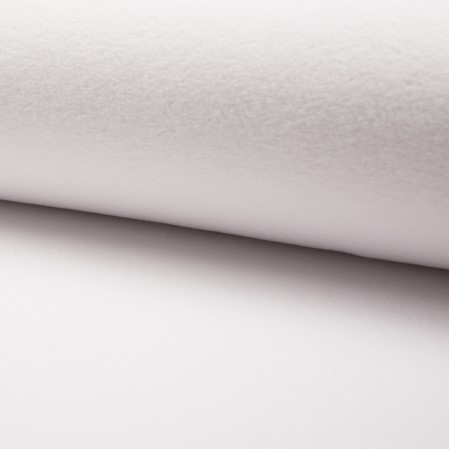 Tela de forro polar de luxe color blanco óptico