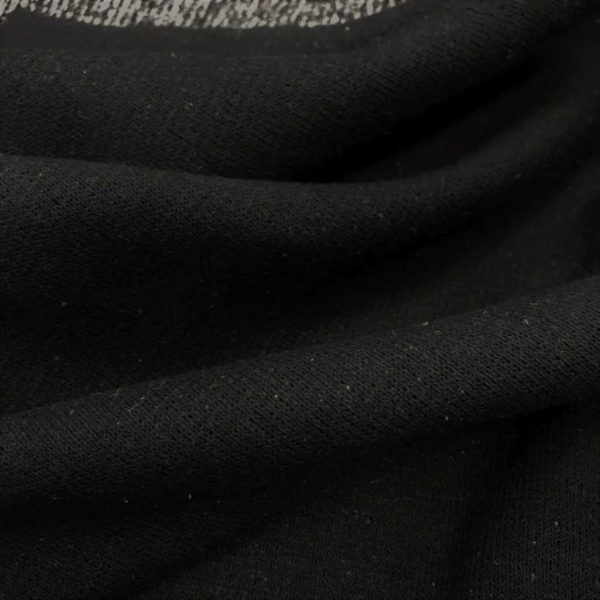 Tela de punto de jersey en color negro