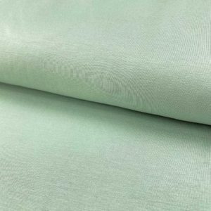 Tela de bambú con algodón tipo punto de camiseta lisa color verde mint