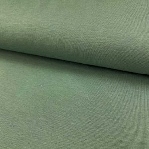 Tela de bambú con algodón tipo punto de camiseta lisa color verde mint oscuro