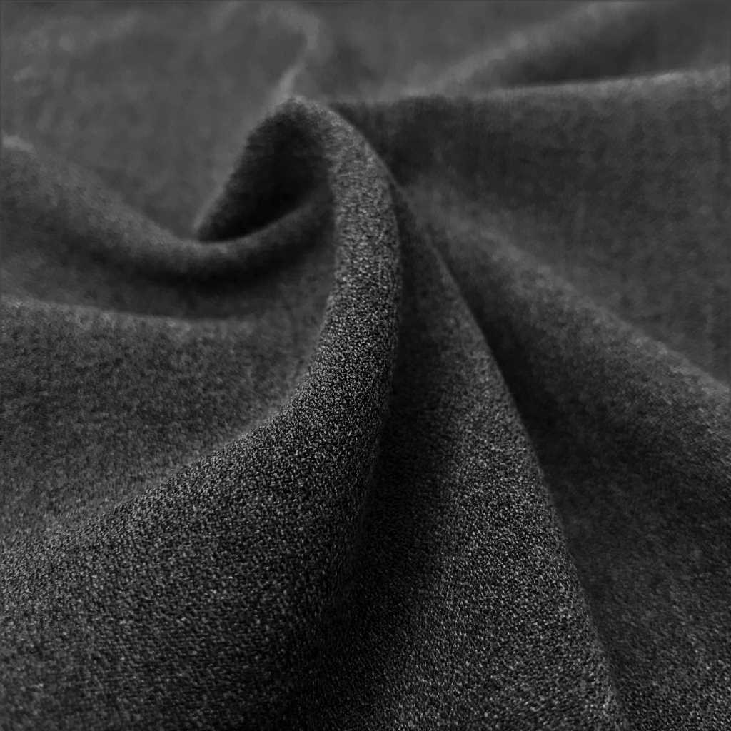 Tela de crepe para vestir ligera y granulada muy cómoda color gris oscuro