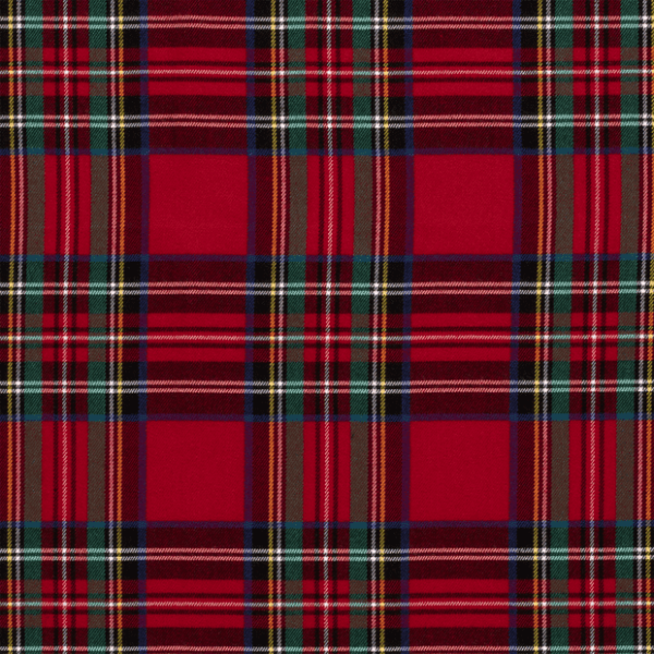 Tela de cuadro escocés mezcla de poliéster y viscosa con cuadros en color verde y rojo