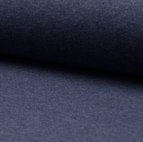 Tela de puño o canalé color azul navy jaspeado