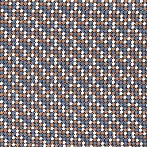 Tejido de viscosa con estampado abstracto en color índigo