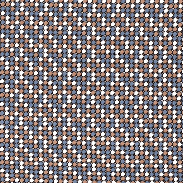 Tejido de viscosa con estampado abstracto en color índigo