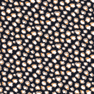 Tejido de viscosa con estampado con animal print de león fondo azul marino