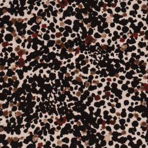 Tejido de viscosa con estampado de manchas de pincel fondo beige