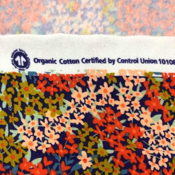 Sudadera de entretiempo suave certificado gots de flores en tonos teja