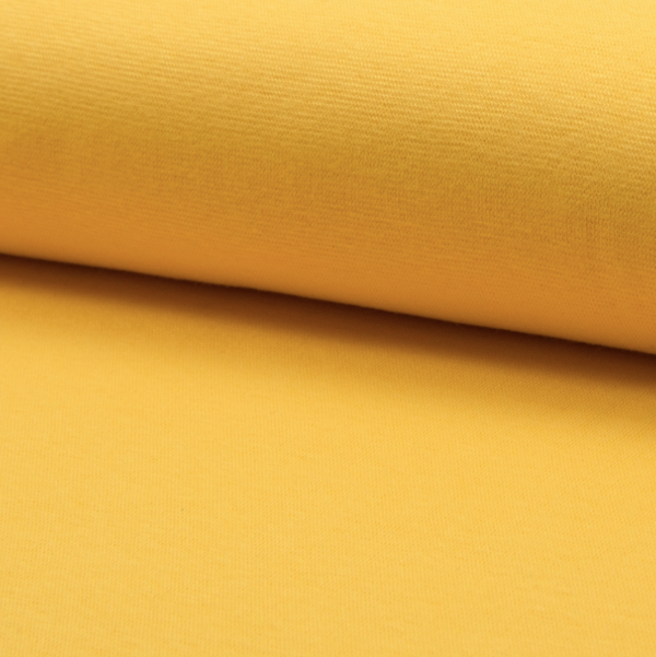 Tela de puño o canalé color amarillo