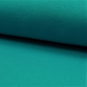 Tela de puño o canalé color turquesa