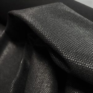 Entretela o fliselina termoadhesiva de algodón negra