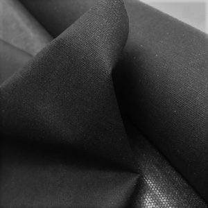 Entretela o fliselina termoadhesiva de algodón negra