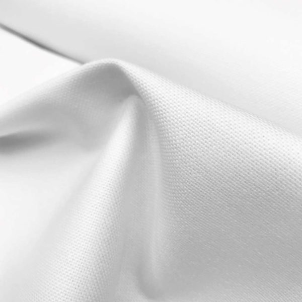 Tela de loneta de algodón 100% color blanco