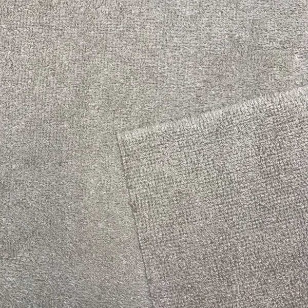 Tela de rizo de bambú o toalla color gris claro