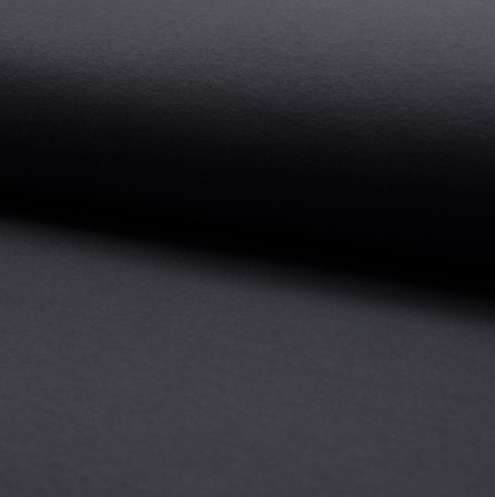 Tela de punto de sudadera de invierno de algodón liso en color gris oscuro