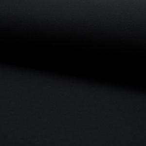 Tela de punto de sudadera de invierno de algodón liso en color negro