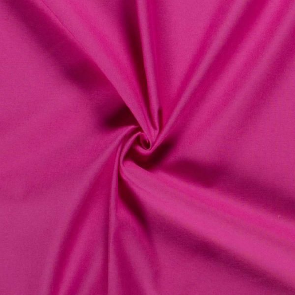 Tela de popelín 100% algodón para creatividades de patchwork en color liso fucsia