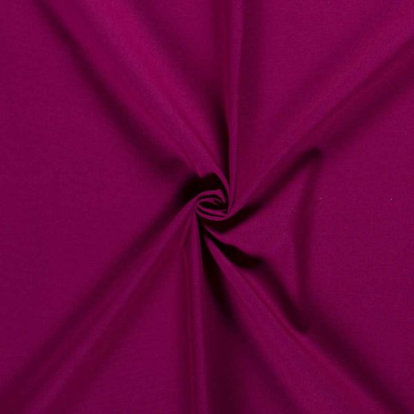 Tela de popelín 100% algodón para creatividades de patchwork en color liso magenta