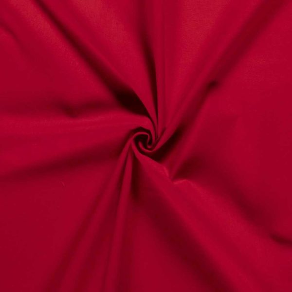 Tela de popelín 100% algodón para creatividades de patchwork en color liso rojo