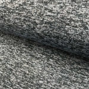 Tela de sudadera de invierno poliéster jaspeado gris