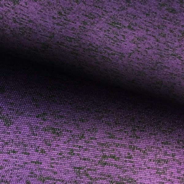 Tela de sudadera de invierno poliéster jaspeado morado