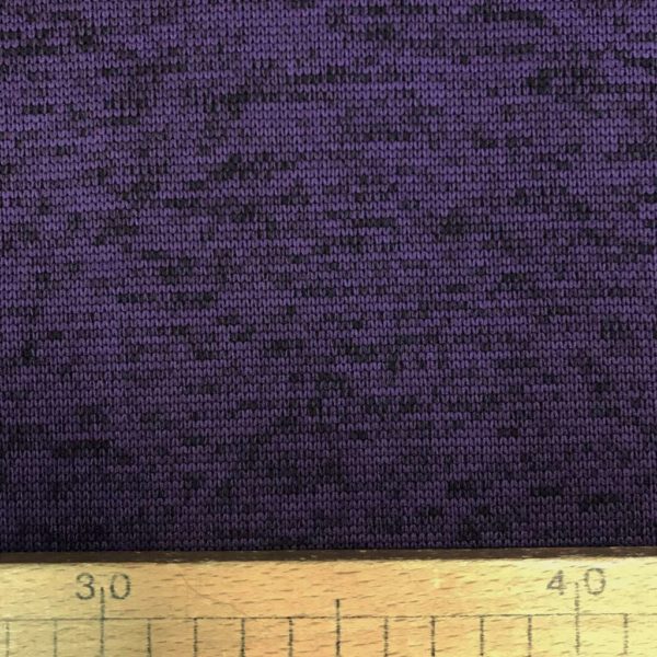 Tela de sudadera de invierno poliéster jaspeado morado