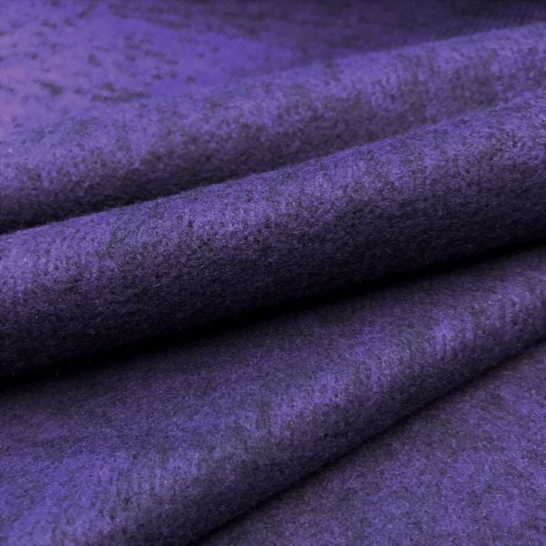 Tela de sudadera de invierno poliéster jaspeado morado