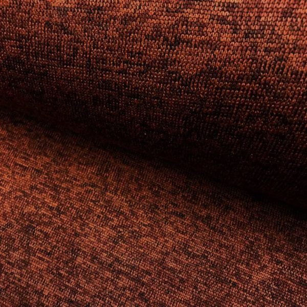 Tela de sudadera de invierno poliéster jaspeado teja