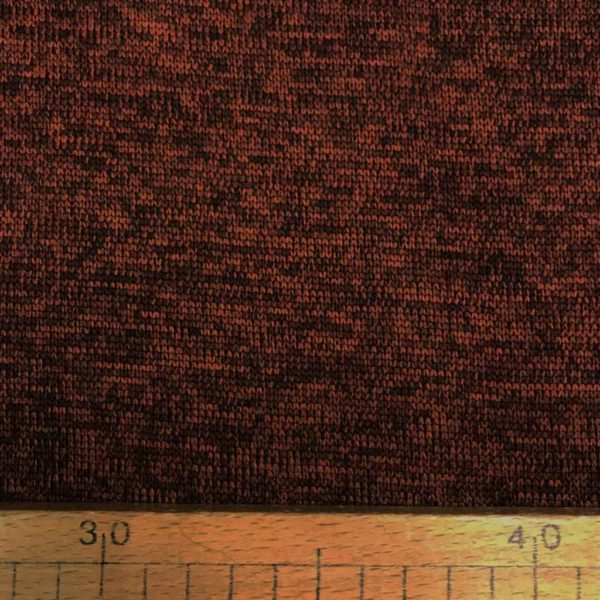 Tela de sudadera de invierno poliéster jaspeado teja