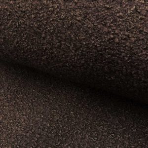 Tela de abrigo de bucle (baguilla) corta ideal para confecciones de invierno en color marrón
