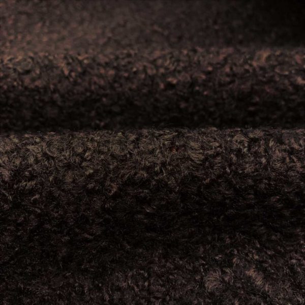 Tela de abrigo de bucle (baguilla) corta ideal para confecciones de invierno en color marrón