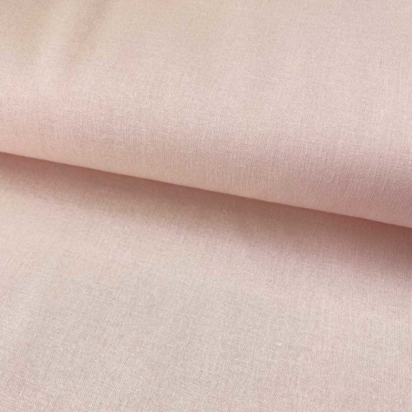 Algodón popelín liso de algodón ORGÁNICO para creatividades de patchwork color rosa palo