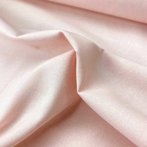 Algodón popelín liso de algodón ORGÁNICO para creatividades de patchwork color rosa palo
