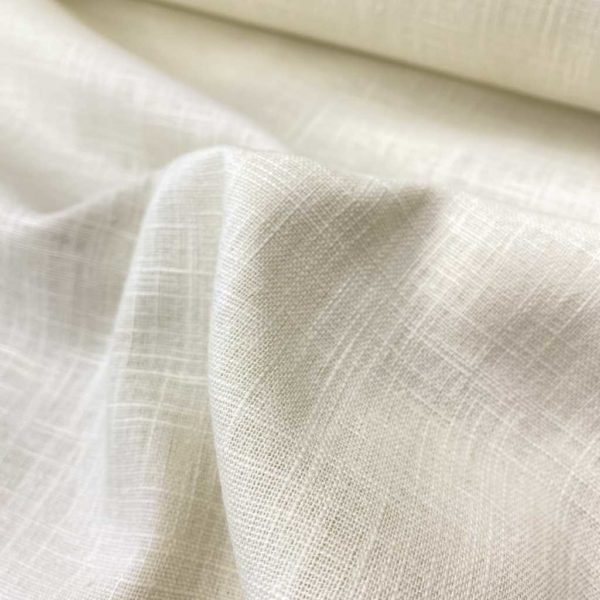 Lino natural, tela de hilo fresca color crudo