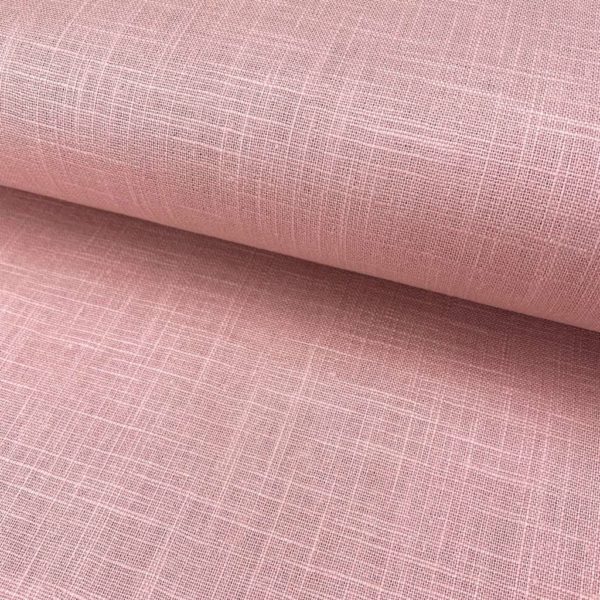 Lino natural, tela de hilo fresca color rosa palo