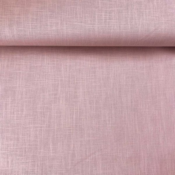 Lino natural, tela de hilo fresca color rosa palo
