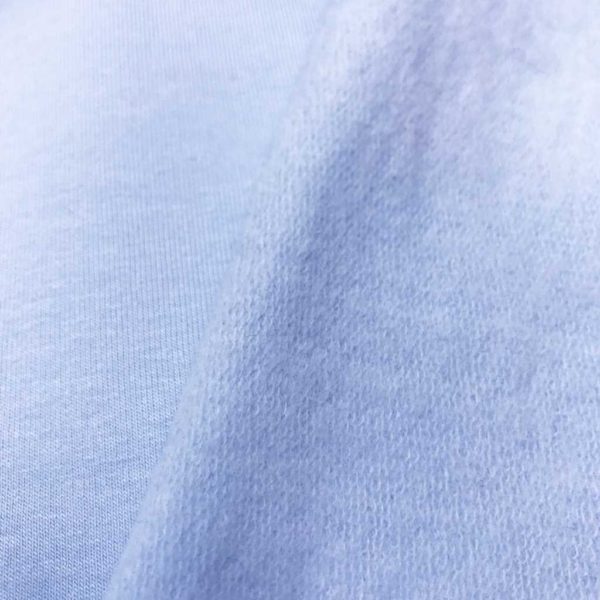 Punto de sudadera de entretiempo tipo french terry suave lisa azul bebe
