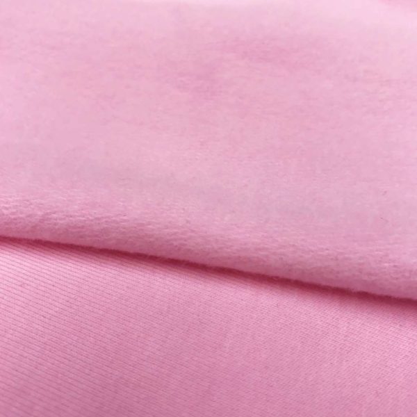 Punto de sudadera de entretiempo tipo french terry suave rosa