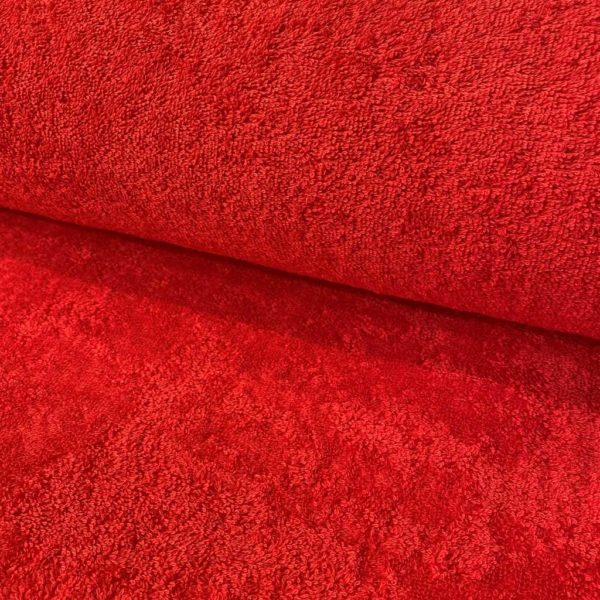 Toalla rizo de algodón color rojo