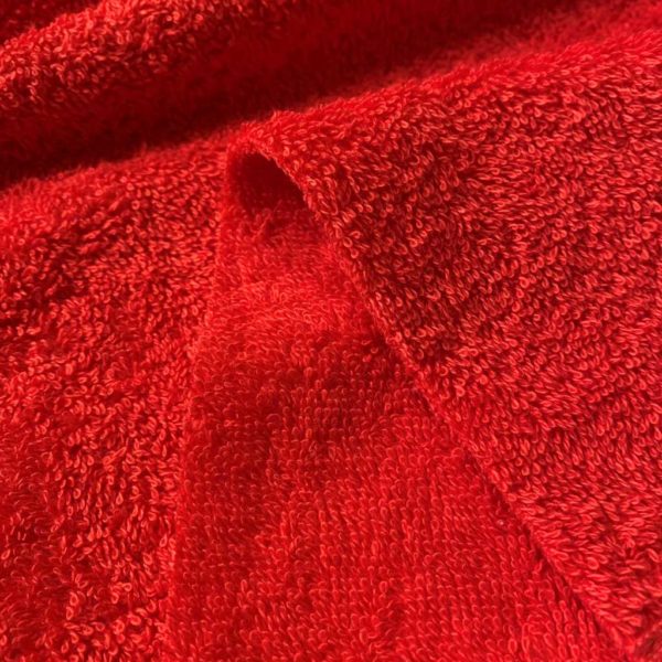 Toalla rizo de algodón color rojo