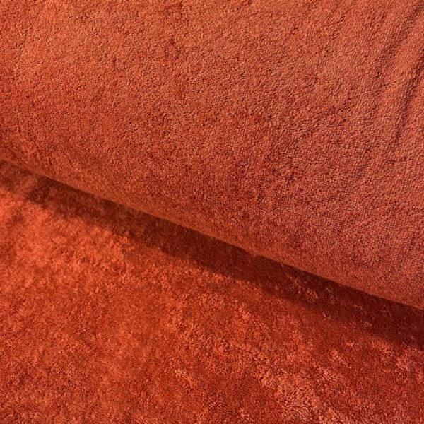 Toalla rizo de algodón color teja