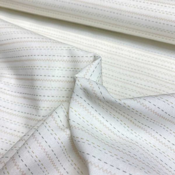 Algodón popelín de algodón 100% para creatividades de patchwork con estampado pespuntes fondo crudo