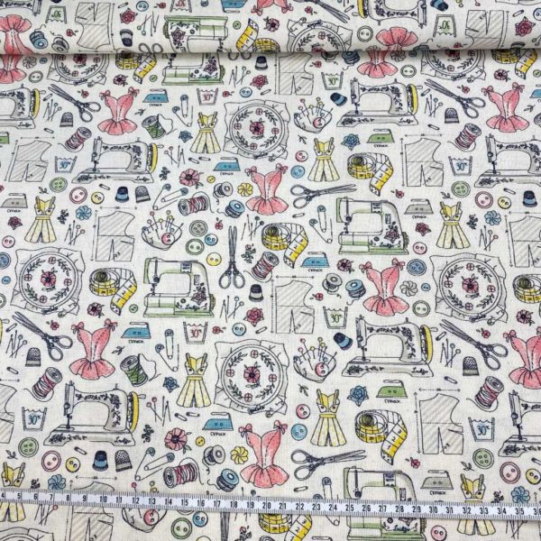 Algodón popelín de algodón 100% para creatividades de patchwork con estampado de costura