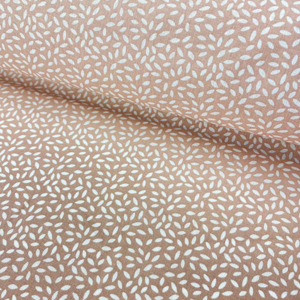 Algodón popelín de algodón 100% para creatividades de patchwork con estampado con estampados de pétalos blancos fondo rosa