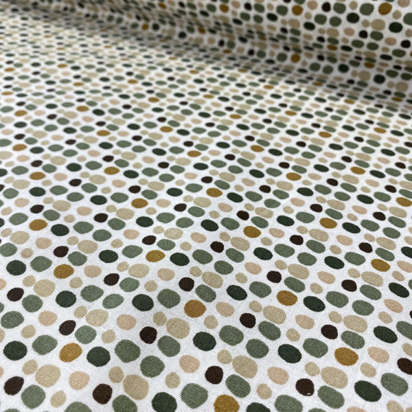Algodón popelín de algodón 100% para creatividades de patchwork con estampado con estampado de piedras de colores